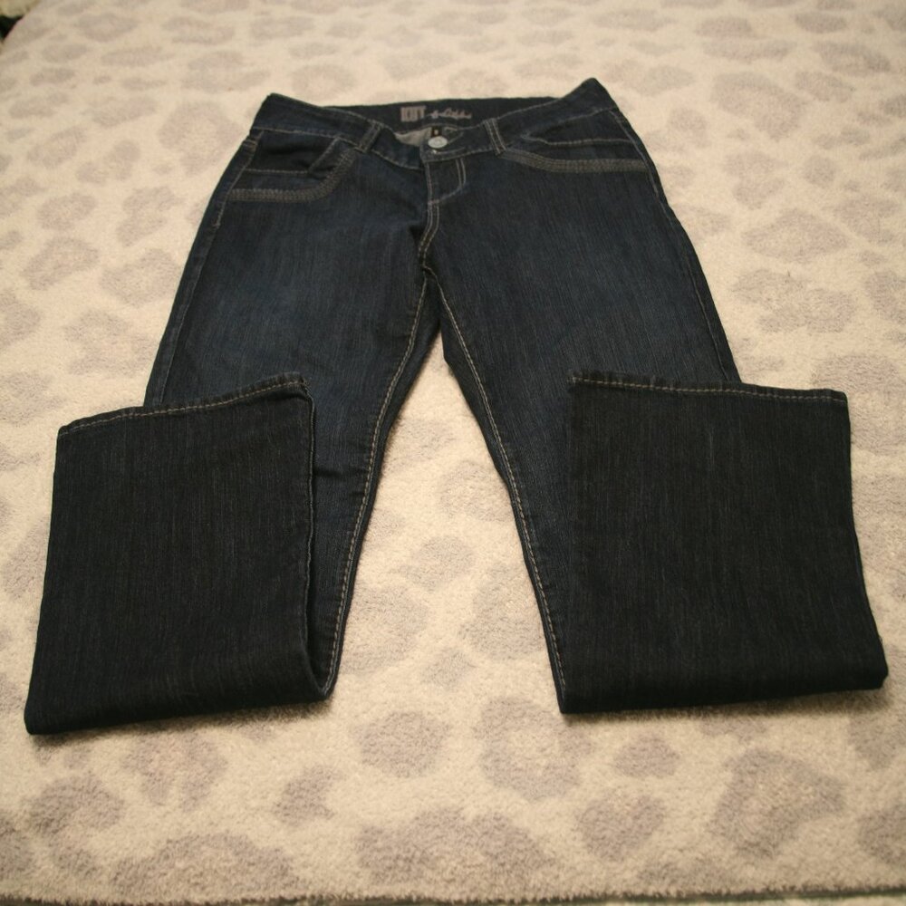 Kut From The Kloth Women's Boot Cut Jeans, Size 8, Dark Blue Denim